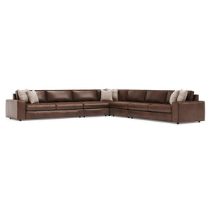 Bernhardt Bernhardt Nest Premium Leather Sectional Sofa with Deep Cushions for Modern Living K2243