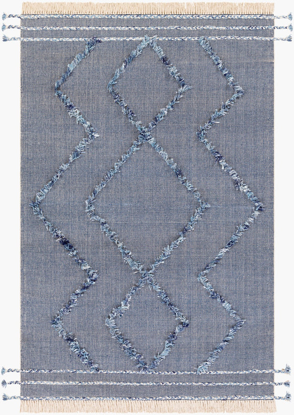 Surya Palo Alto Pla-2300 Handmade 2' X 3' Rug - Elegant Global Design For Timeless Home Décor Charm Dark Blue Cotton,Polyester Pla2300-810