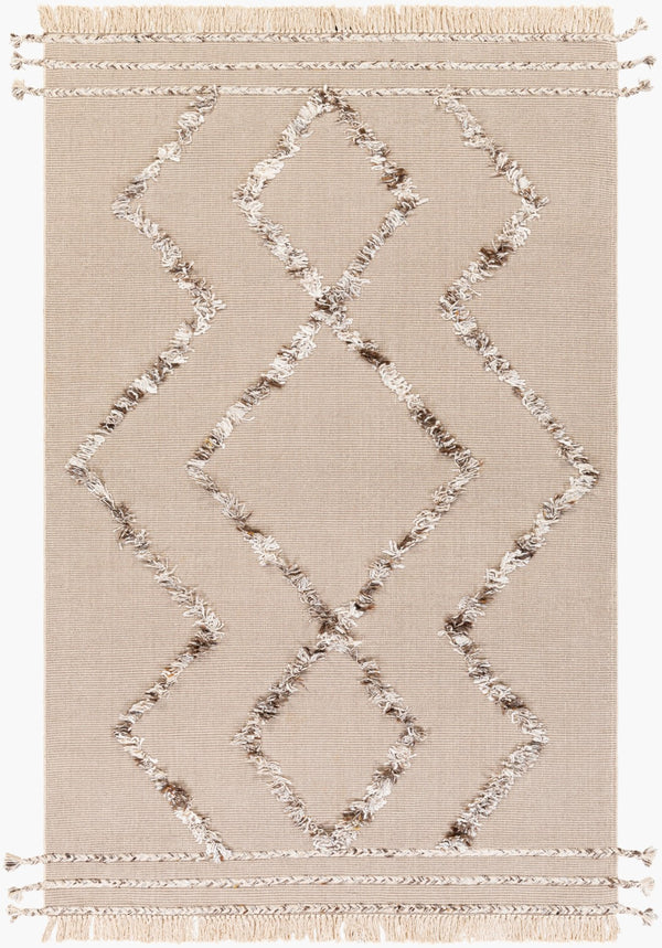 Surya Palo Alto Pla-2300 Handmade 2' X 3' Rug - Elegant Global Design For Timeless Home Décor Charm Taupe Cotton,Polyester Pla2304-23