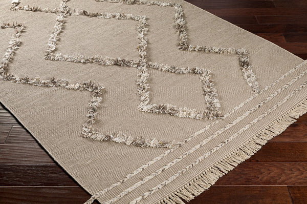 Surya Palo Alto Pla-2300 Handmade 2' X 3' Rug - Elegant Global Design For Timeless Home Décor Charm Taupe Cotton,Polyester Pla2304-23