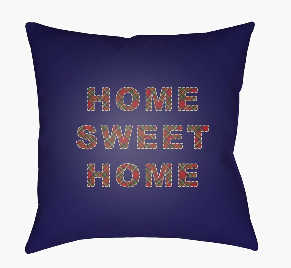 Livabliss Home Sweet Woven Plaid Throw Pillow Polyfill Square Accent for Sofa or Bed PLAID017-1818