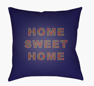 Livabliss Home Sweet Woven Plaid Throw Pillow Polyfill Square Accent for Sofa or Bed PLAID017-1818
