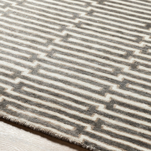 Surya Platinum Handmade 2' X 3' Viscose Rug - Glam Modern Design, Exquisite Indian Craftsmanship, Warmth Brown Viscose Plat9000-23