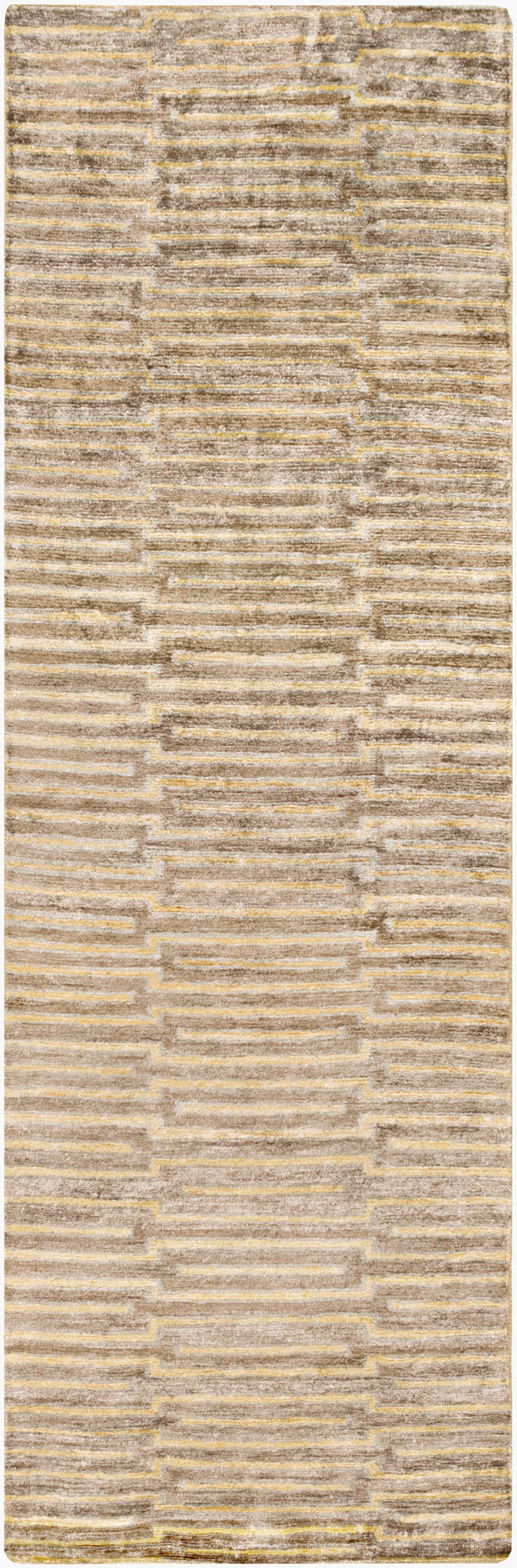 Surya Platinum Handmade 2' X 3' Viscose Rug - Glam Modern Design, Exquisite Indian Craftsmanship, Warmth Charcoal Viscose Plat9002-268
