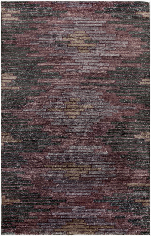 Surya Platinum Handmade 2' X 3' Viscose Rug - Glam Modern Design, Exquisite Indian Craftsmanship, Warmth Plum Viscose Plat9005-23
