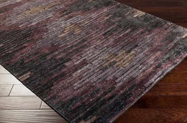 Surya Platinum Handmade 2' X 3' Viscose Rug - Glam Modern Design, Exquisite Indian Craftsmanship, Warmth Plum Viscose Plat9005-268