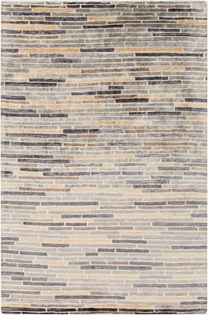 Surya Platinum Handmade 2' X 3' Viscose Rug - Glam Modern Design, Exquisite Indian Craftsmanship, Warmth Taupe Viscose Plat9009-58