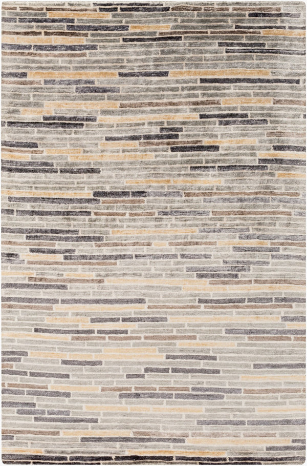 Surya Platinum Handmade 2' X 3' Viscose Rug - Glam Modern Design, Exquisite Indian Craftsmanship, Warmth Taupe Viscose Plat9009-58