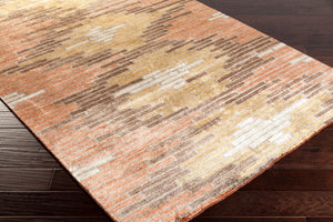 Surya Platinum Handmade 2' X 3' Viscose Rug - Glam Modern Design, Exquisite Indian Craftsmanship, Warmth Rust Viscose Plat9012-23