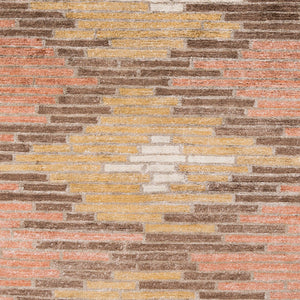 Surya Platinum Handmade 2' X 3' Viscose Rug - Glam Modern Design, Exquisite Indian Craftsmanship, Warmth Rust Viscose Plat9012-23