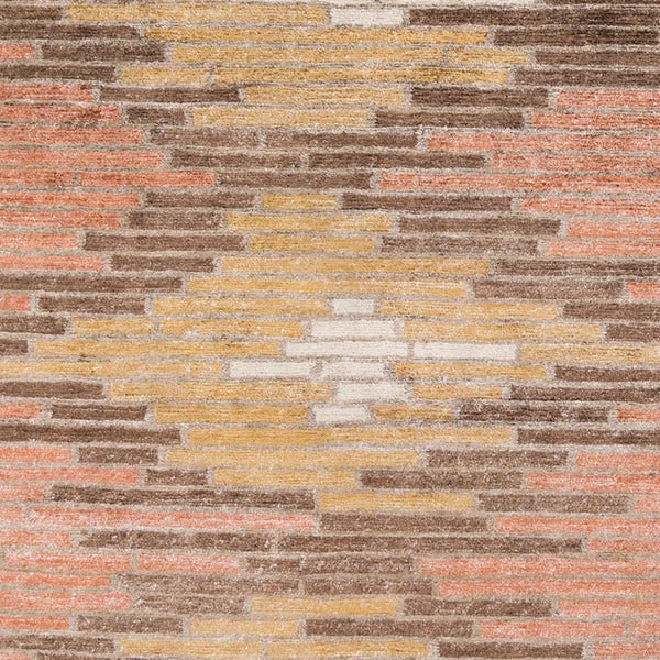 Surya Platinum Handmade 2' X 3' Viscose Rug - Glam Modern Design, Exquisite Indian Craftsmanship, Warmth Rust Viscose Plat9012-23