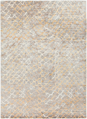Surya Platinum Handmade 2' X 3' Viscose Rug - Glam Modern Design, Exquisite Indian Craftsmanship, Warmth Gray Viscose Plat9018-811