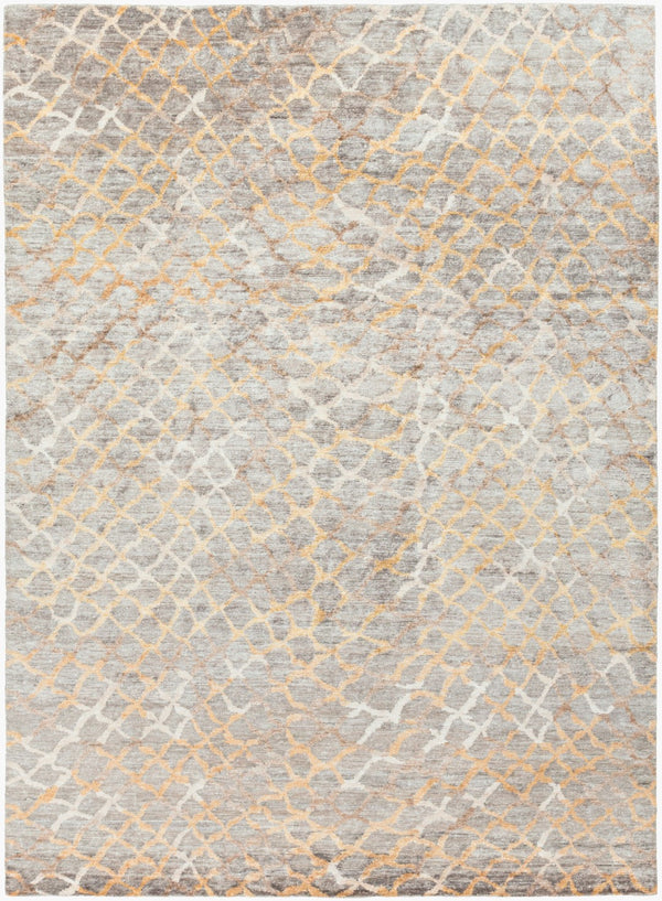 Surya Platinum Handmade 2' X 3' Viscose Rug - Glam Modern Design, Exquisite Indian Craftsmanship, Warmth Gray Viscose Plat9018-811