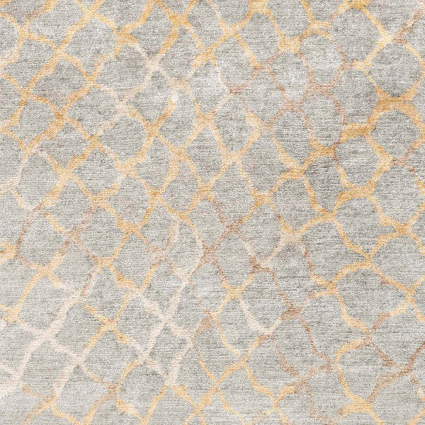 Surya Platinum Handmade 2' X 3' Viscose Rug - Glam Modern Design, Exquisite Indian Craftsmanship, Warmth Gray Viscose Plat9018-268