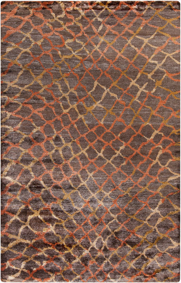 Surya Platinum Handmade 2' X 3' Viscose Rug - Glam Modern Design, Exquisite Indian Craftsmanship, Warmth Black Viscose Plat9019-268