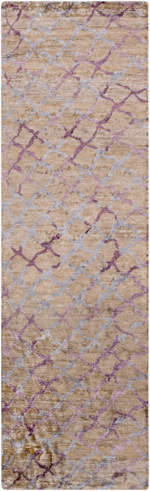 Surya Platinum Handmade 2' X 3' Viscose Rug - Glam Modern Design, Exquisite Indian Craftsmanship, Warmth Dusty Sage Viscose Plat9020-268