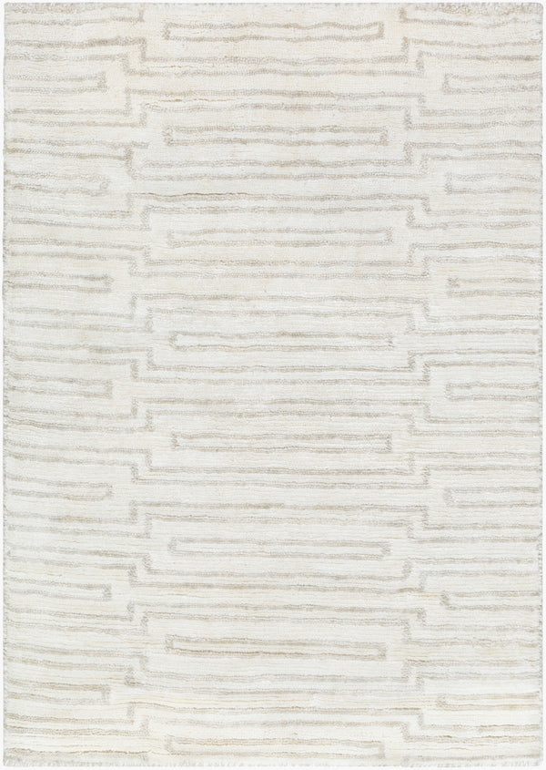 Surya Platinum Handmade 2' X 3' Viscose Rug - Glam Modern Design, Exquisite Indian Craftsmanship, Warmth Beige Viscose Plat9029-23