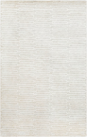 Surya Platinum Handmade 2' X 3' Viscose Rug - Glam Modern Design, Exquisite Indian Craftsmanship, Warmth Beige Viscose Plat9029-811