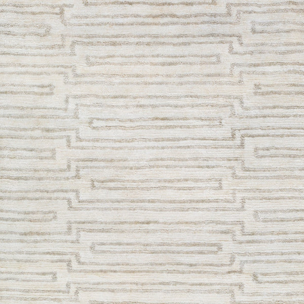 Surya Platinum Handmade 2' X 3' Viscose Rug - Glam Modern Design, Exquisite Indian Craftsmanship, Warmth Beige Viscose Plat9029-811