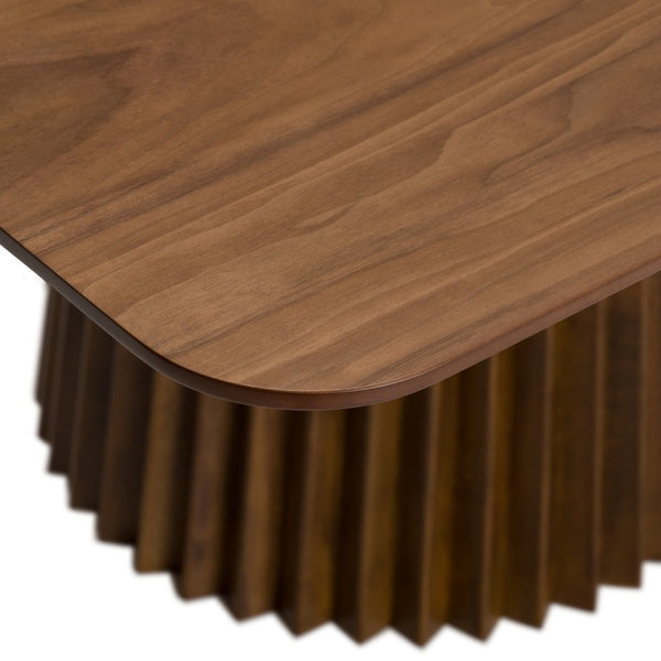 VIG Furniture Platte Walnut Square Dining Table — Mid-Century Modern 8-Seat Pedestal Design, Crown-Cut Veneer Finish VGMA-MIT-5460-WAL