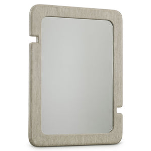 Bernhardt Bernhardt Arcadia Mirror — 36"X48" Clay-Finish Rustic Modern Wall Mirror With Notched Accents, Versatile Mounting 334336