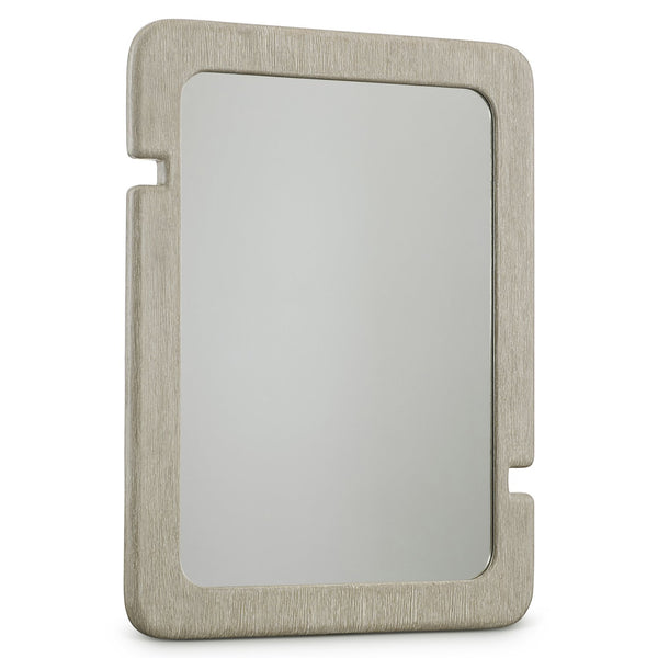 Bernhardt Bernhardt Arcadia Mirror — 36"X48" Clay-Finish Rustic Modern Wall Mirror With Notched Accents, Versatile Mounting 334336
