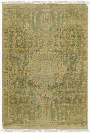 Surya Palace Plc-1000 Handmade 2' X 3' Rug – Unique Design, Luxurious Feel, Durable Craftsmanship For Your Home Mustard Wool Plc1000-810