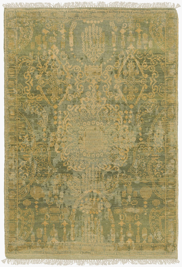 Surya Palace Plc-1000 Handmade 2' X 3' Rug – Unique Design, Luxurious Feel, Durable Craftsmanship For Your Home Mustard Wool Plc1000-810