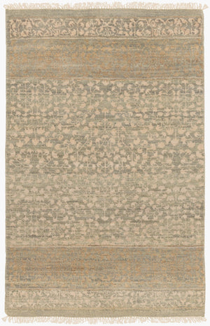Surya Palace Plc-1000 Handmade 2' X 3' Rug – Unique Design, Luxurious Feel, Durable Craftsmanship For Your Home Dusty Sage Wool Plc1001-23