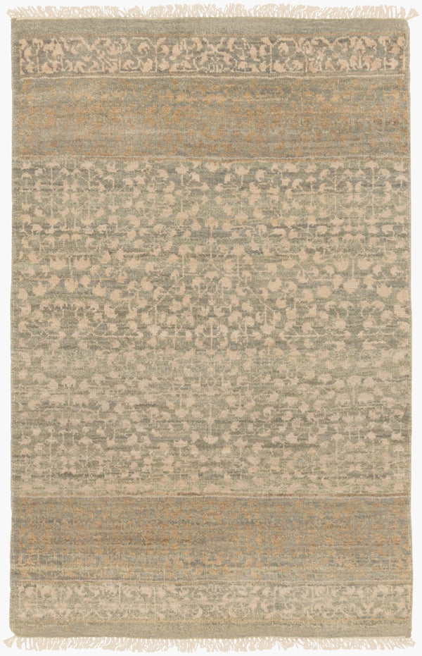 Surya Palace Plc-1000 Handmade 2' X 3' Rug – Unique Design, Luxurious Feel, Durable Craftsmanship For Your Home Dusty Sage Wool Plc1001-23