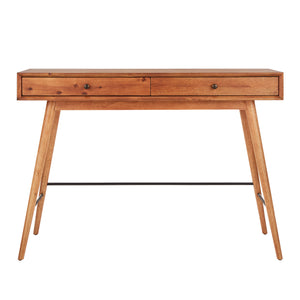 Homelegance By Top-Line Sarai Wood 2-Drawer TV Stand Console Table Brown Rubberwood