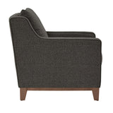 Homelegance By Top-Line Kramer Fabric Chair with Down Feather Cushions Black Polyester