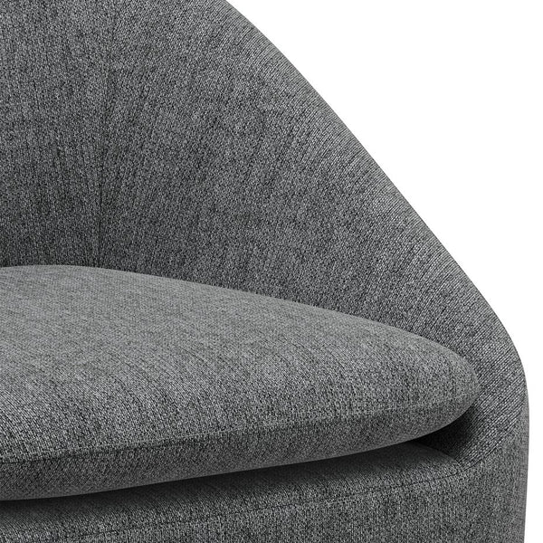 English Elm Redding Mid-Century Accent Chair with Curved Back, Deep Cushion & Solid Rubberwood Legs, Rust Gray B136P159543