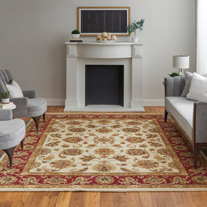 Feizy Rugs Wagner Hand Tufted Wool Oriental Rug - Durable, Stain-resistant Design Perfect For High-traffic Areas Tan,Gold,Red Wool Wgr8944fivyredf00