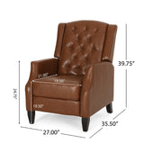 Christopher Knight Home® Noble House Faux Leather Manual Standard Recliner Light Brown