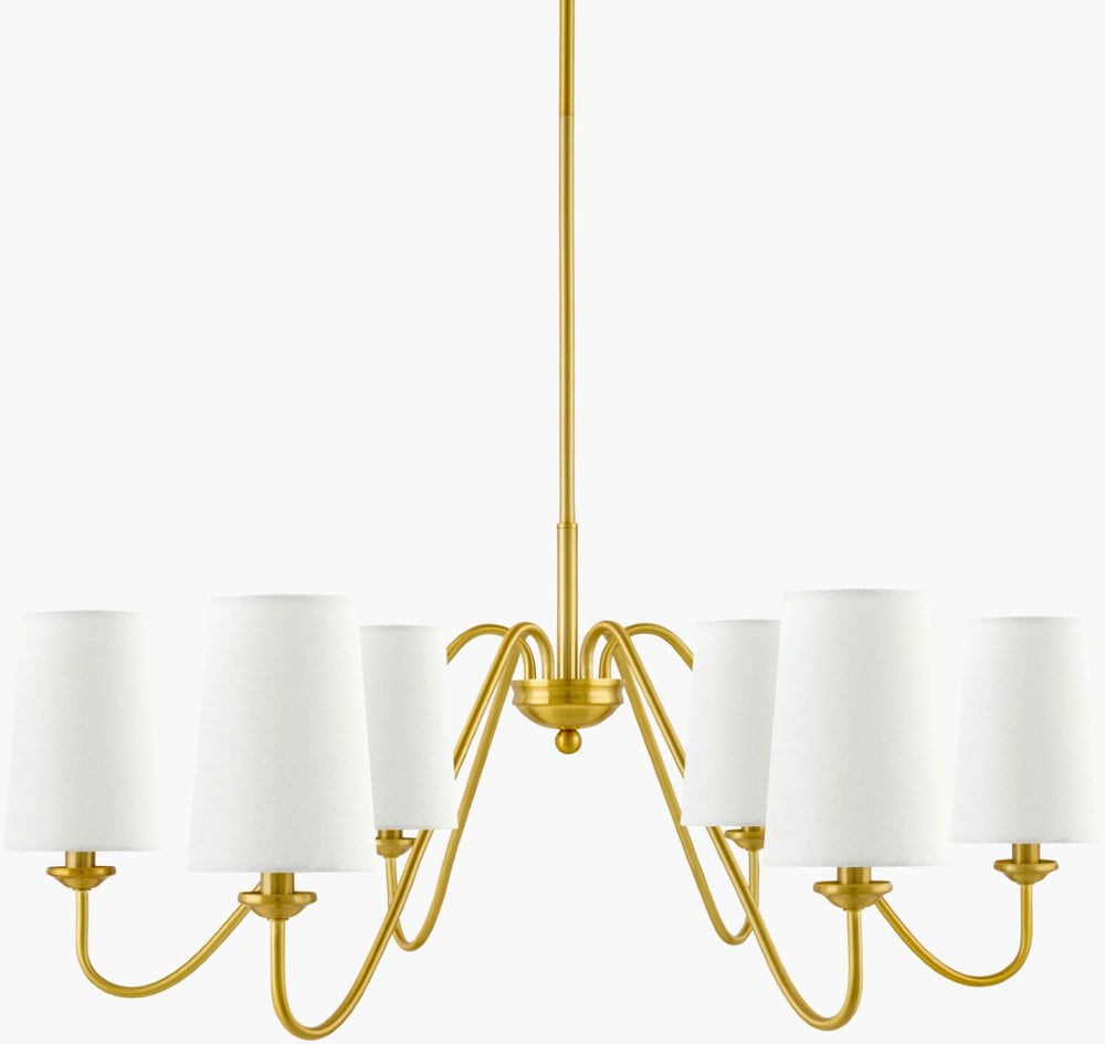 Livabliss Paloma Arts and Crafts Chandelier with Dual Linen Shade Wrought Iron Frame Dining Room PLM-001