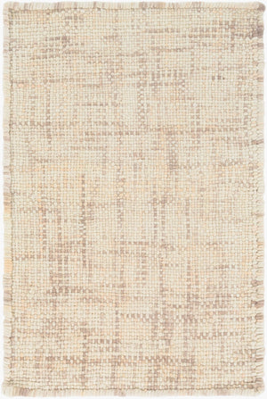 Surya Plymouth Plm-4000 2' X 3' Handmade Wool Rug - Modern Decor With Durable, No Pile Design, India Made Cream Wool Plm4001-3353
