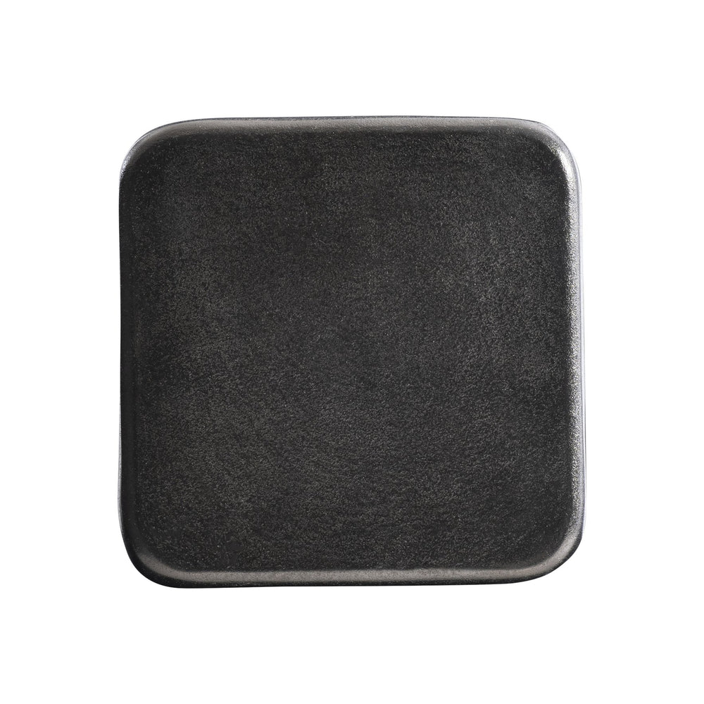 Bernhardt Bernhardt Juri Square Accent Table In Graphite Cast Aluminum — Modern Sculptural Occasional Table, Durable 347417