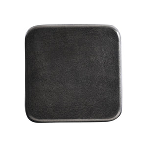 Bernhardt Bernhardt Juri Square Accent Table In Graphite Cast Aluminum — Modern Sculptural Occasional Table, Durable 347417