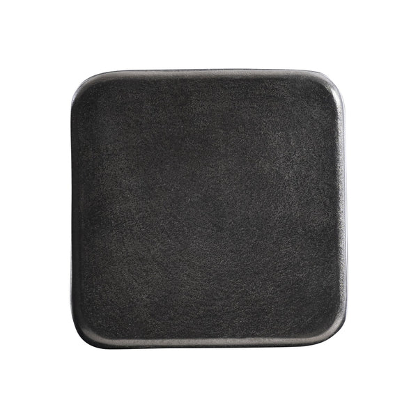 Bernhardt Bernhardt Juri Square Accent Table In Graphite Cast Aluminum — Modern Sculptural Occasional Table, Durable 347417