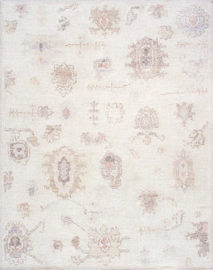 Pasargad Home Oushak Collection Hand-knotted Wool Area Rug - Timeless Elegance For Any Space   Plo-134 9x12