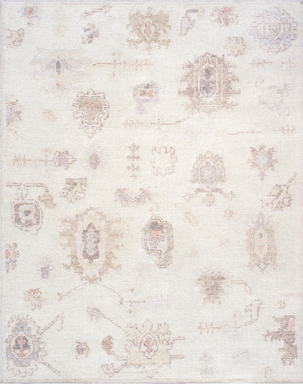 Pasargad Home Oushak Collection Hand-knotted Wool Area Rug - Timeless Elegance For Any Space   Plo-134 9x12