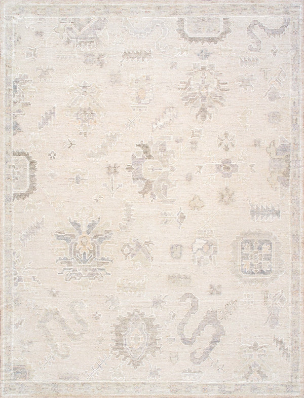 Pasargad Home Oushak Collection Hand-knotted Wool Area Rug - Timeless Elegance For Any Space   Plo-144 9x12
