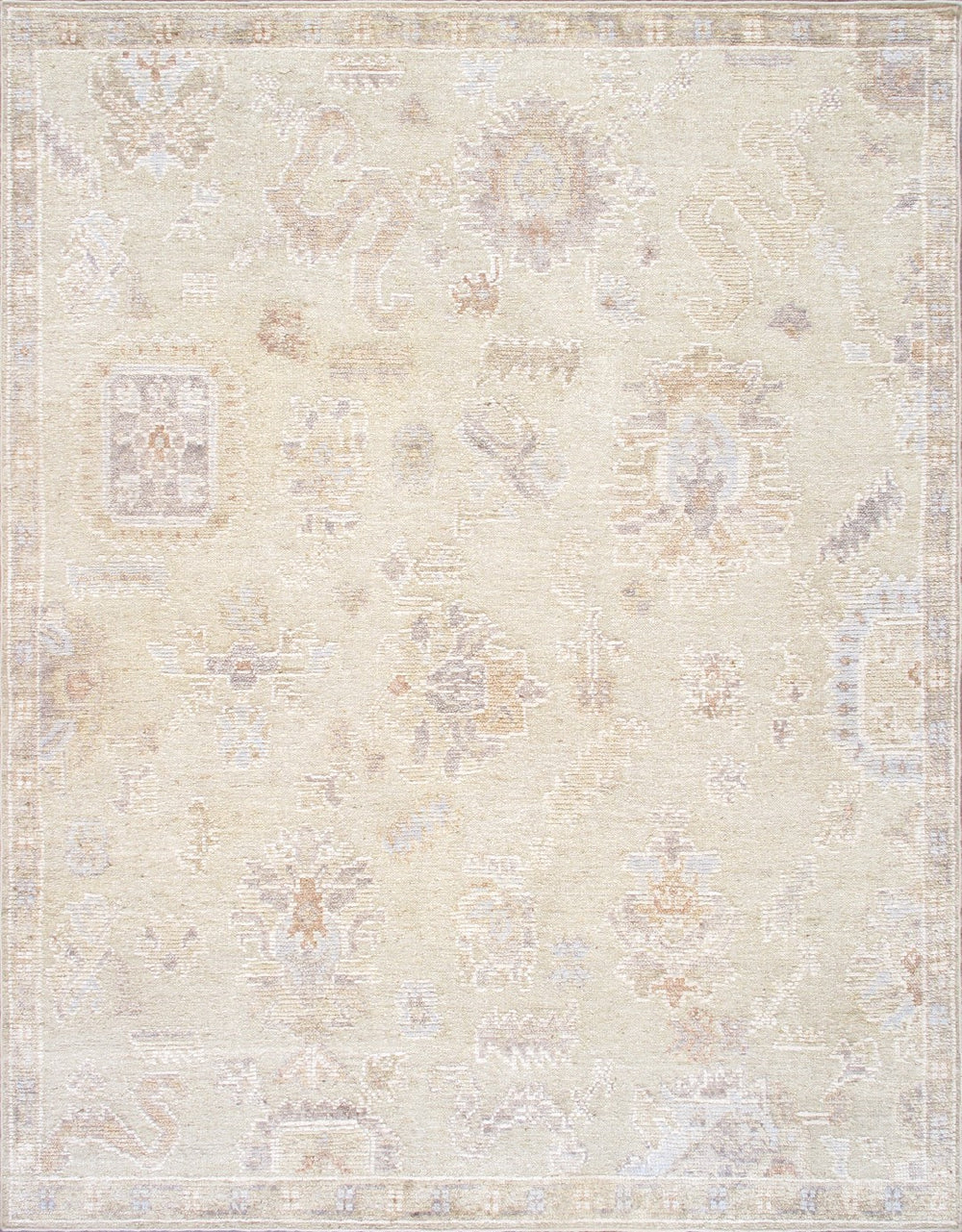 Pasargad Home Oushak Collection Hand-knotted Wool Area Rug - Timeless Elegance For Any Space   Plo-20 9x12