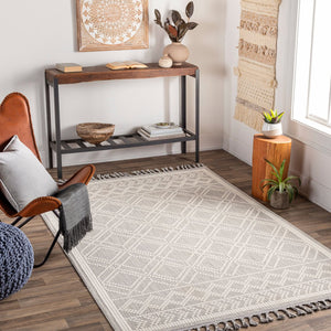 Livabliss Palermo Machine Woven Area Rug Bohemian Global Pattern for Living Dining Bedroom Cream, Medium G 9'2" x 12' PLR2300-9212