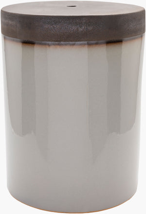 Surya Palominas Stylish 18"H Ceramic Garden Stool - Modern Outdoor Accent For Patio & Deck Decor Gray Ceramic,Ceramic Pls002-121218