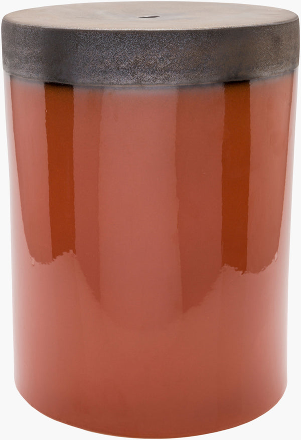 Surya Palominas Stylish 18"H Ceramic Garden Stool - Modern Outdoor Accent For Patio & Deck Decor Red Ceramic,Ceramic Pls003-121218