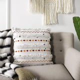 Safavieh Beckett Pillow White/Multi Pattern PLS153A-2020