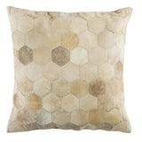 Safavieh Parker Cowhide 20"X20" Pillow Beige PLS245A-2020