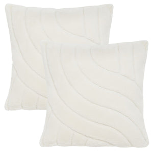 Safavieh Verli Pillow XII23 Ivory Micro Fiber PLS4503A-2222-SET